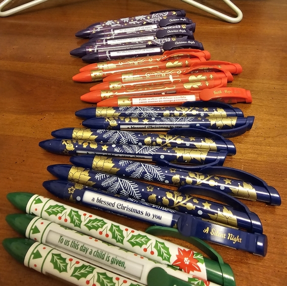 NEW CHRISTMAS INK PEN SET - Picture 1 of 8